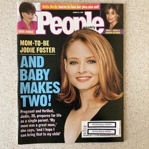 JODIE FOSTER & PAULA ABDUL People Magazine Weekly March 23 1998 Address Label